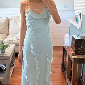 Acne Studio chiffon ruffle dress